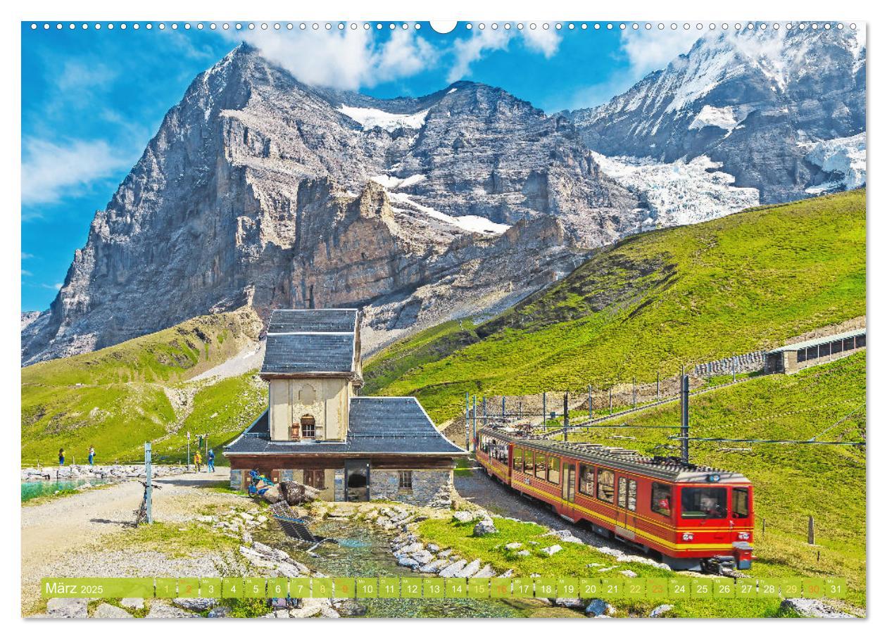 Bild: 9783457140413 | Im Zug durch Schweizer Berge (Wandkalender 2025 DIN A2 quer),...