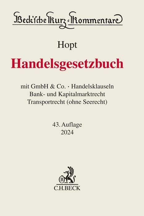 Cover: 9783406806056 | Handelsgesetzbuch | Klaus J. Hopt (u. a.) | Buch | Deutsch