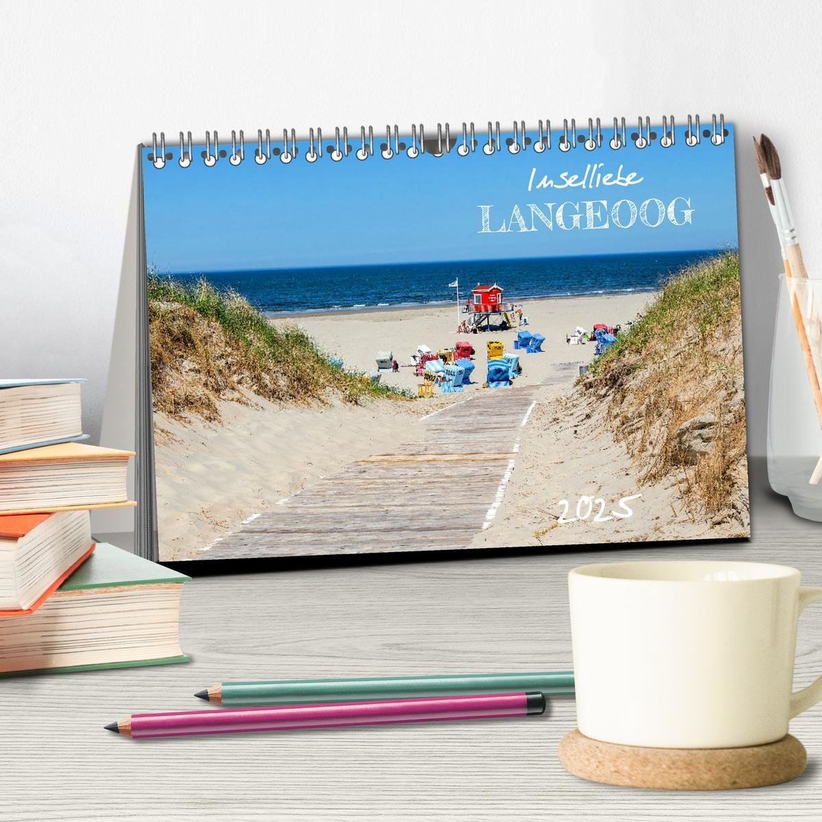 Bild: 9783435053551 | Inselliebe Langeoog (Tischkalender 2025 DIN A5 quer), CALVENDO...