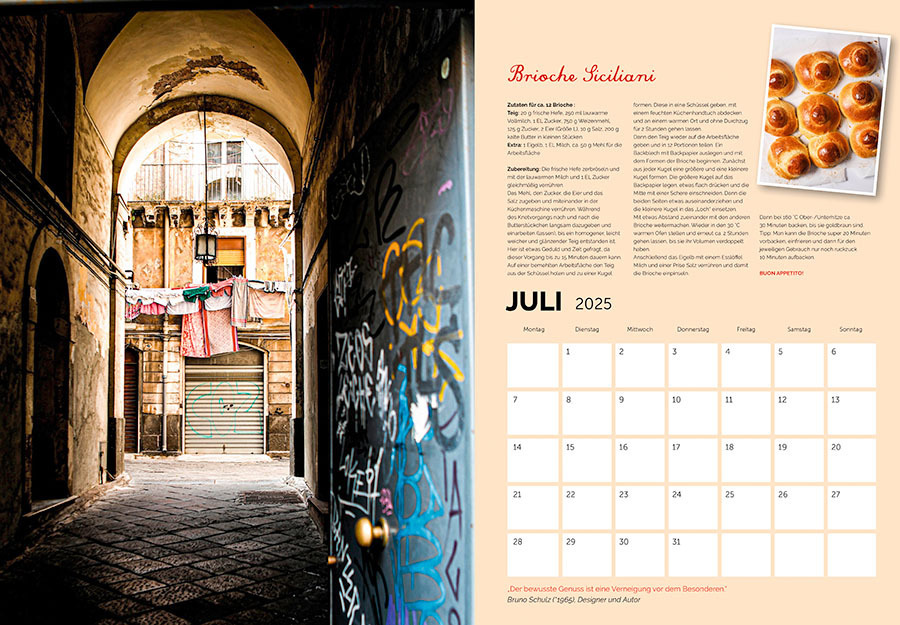 Bild: 9783966649100 | Amore per Gusto-Kalender 2025 Kalender Italien | Stefania Lettini