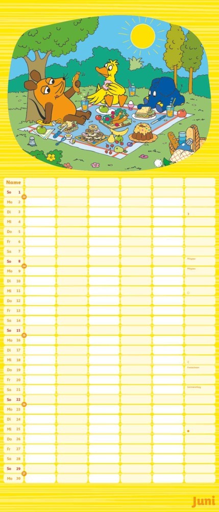 Bild: 4250809653105 | DUMONT - Die Maus 2025 Mega-Familienplaner, 30x70cm, Kalender mit 6...