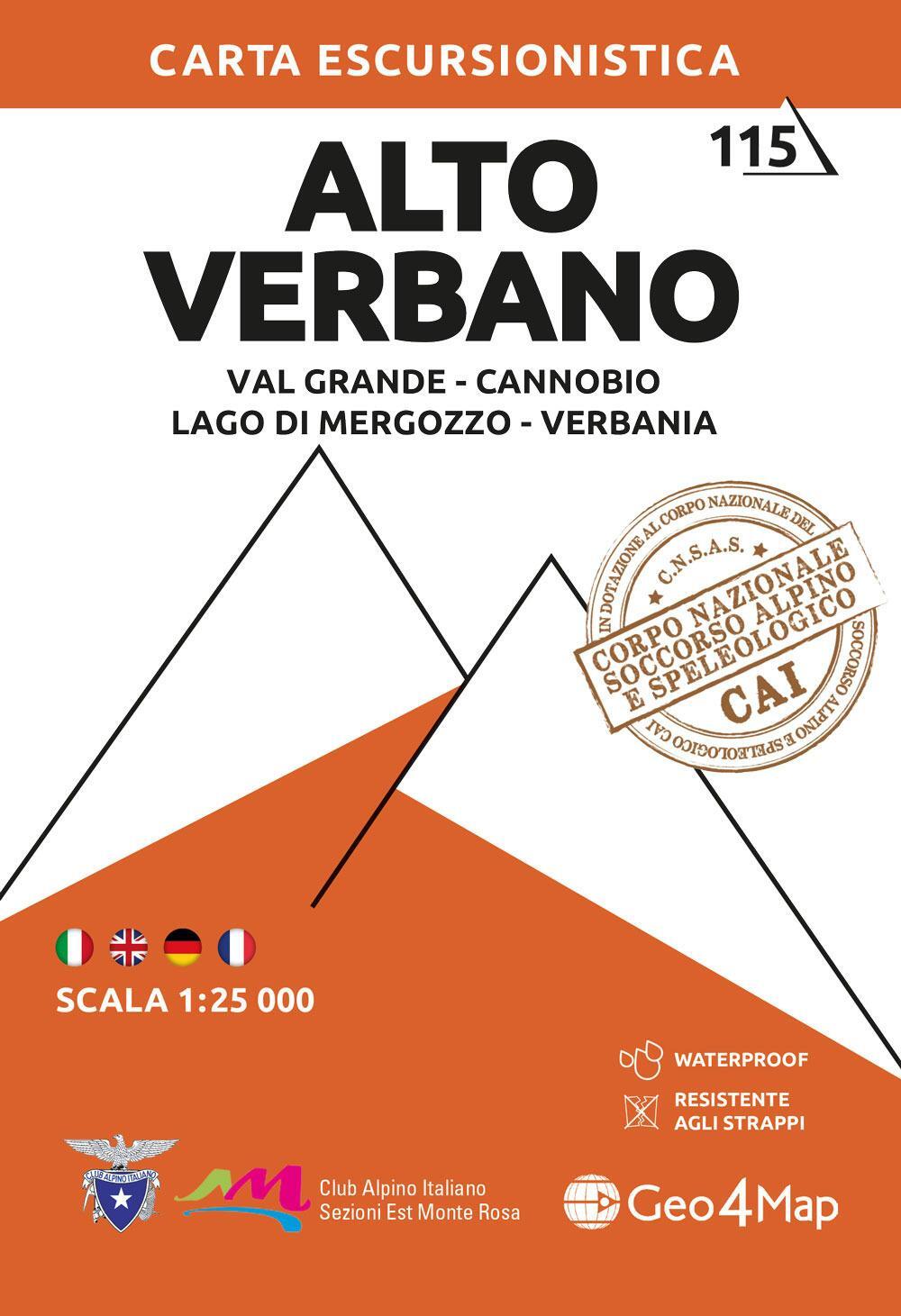 Cover: 9788899606886 | Alto Verbano | Val Grande-Cannobio-Lago Di Mergozzo-Verbana 1:25000