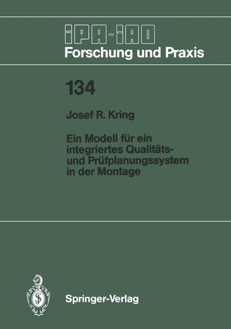 Cover: 9783540511953 | Ein Modell für ein integriertes Qualitäts- und Prüfplanungssystem...