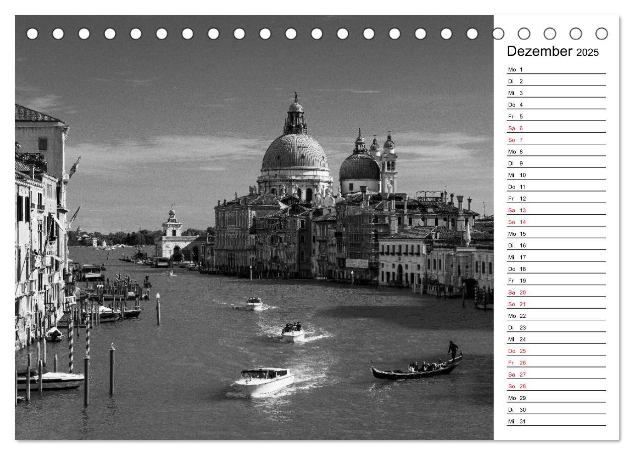 Bild: 9783435531622 | Venedig schwarz-weiß (Tischkalender 2025 DIN A5 quer), CALVENDO...