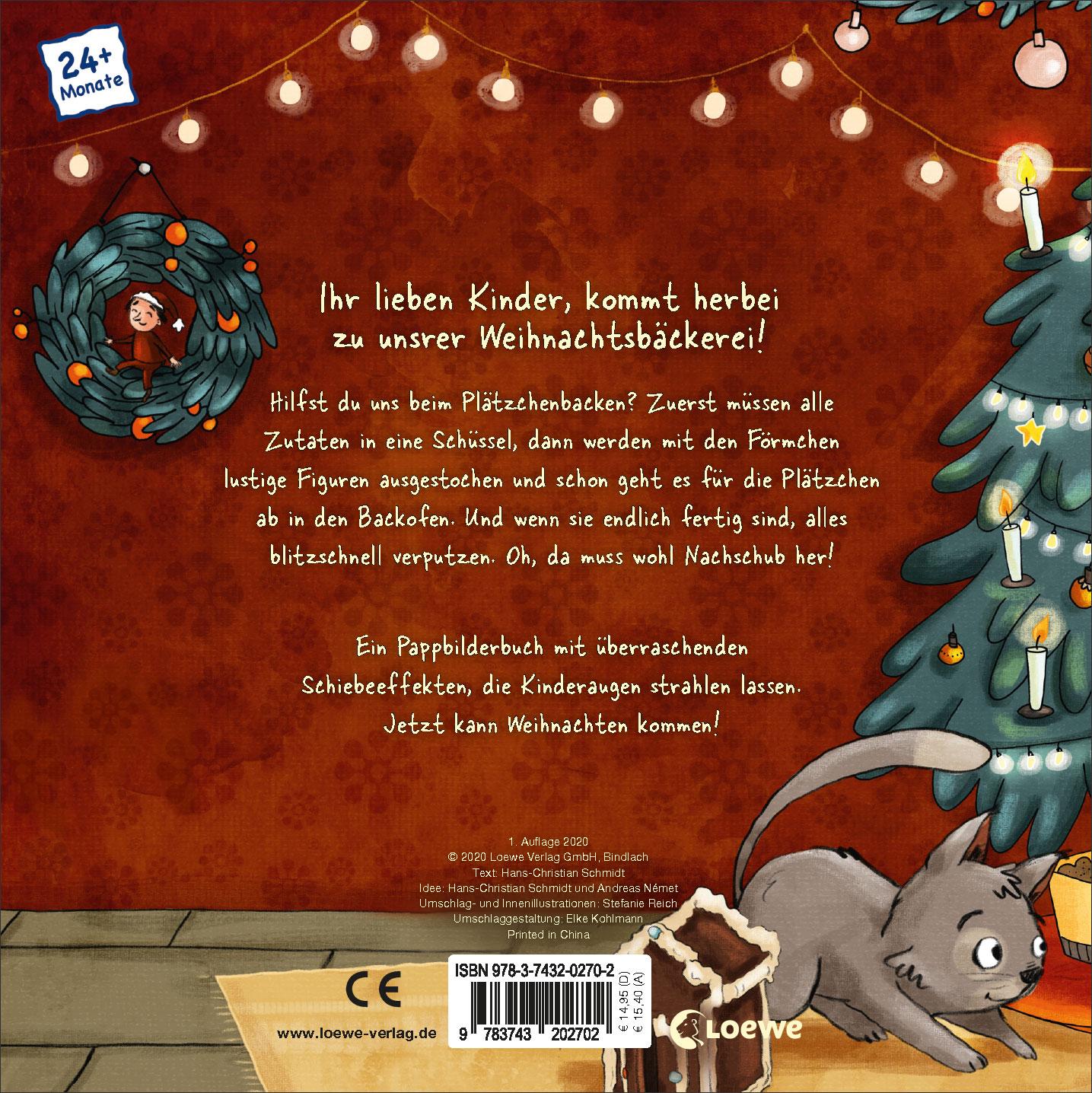 Rückseite: 9783743202702 | Komm mit in die Weihnachtsbäckerei | Pappbilderbuch ab 2 Jahre | Buch