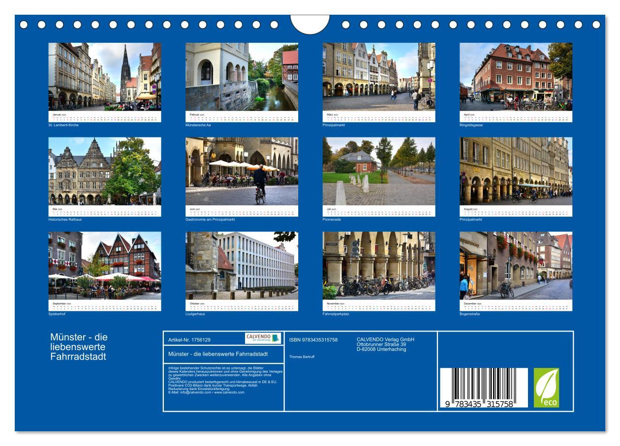 Bild: 9783435315758 | Münster - die liebenswerte Fahrradstadt (Wandkalender 2025 DIN A4...