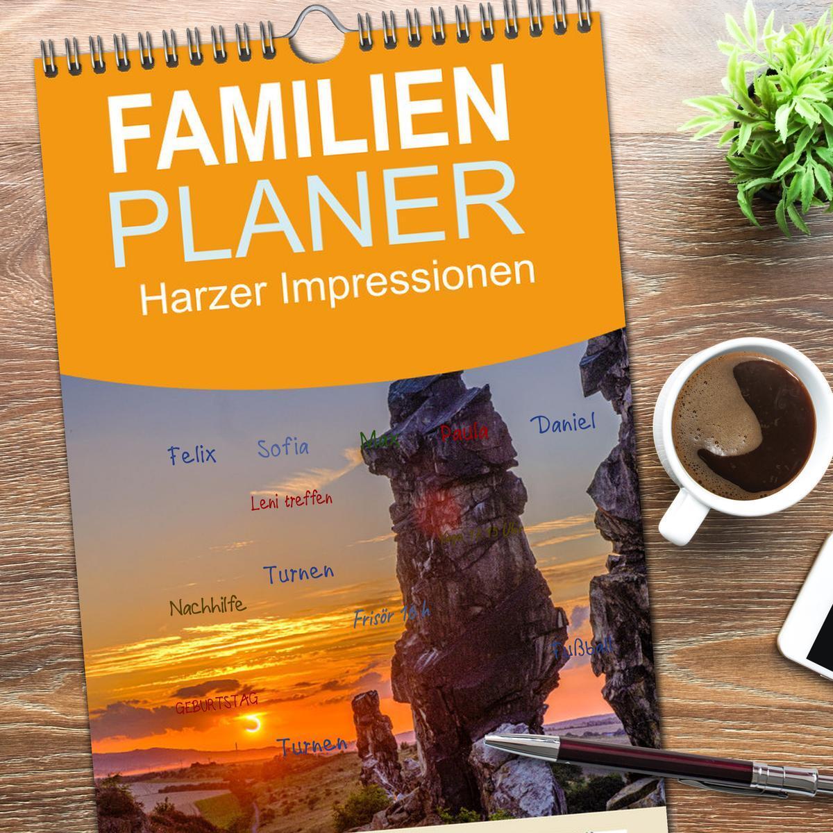 Bild: 9783457100929 | Familienplaner 2025 - Harzer Impressionen mit 5 Spalten...