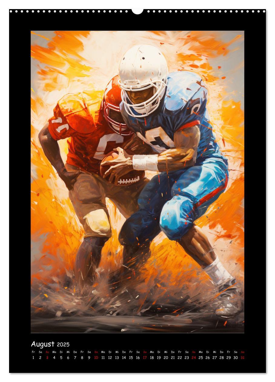 Bild: 9783435863730 | American Football. Paintings (Wandkalender 2025 DIN A2 hoch),...