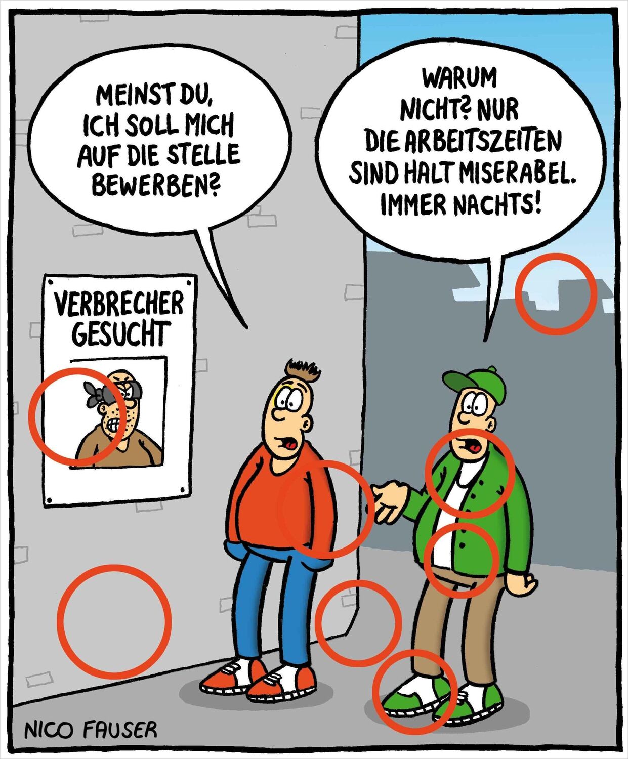 Bild: 9783809446378 | Finde den Fehler - Bildersuchrätsel mit Cartoons | Nico Fauser | Buch