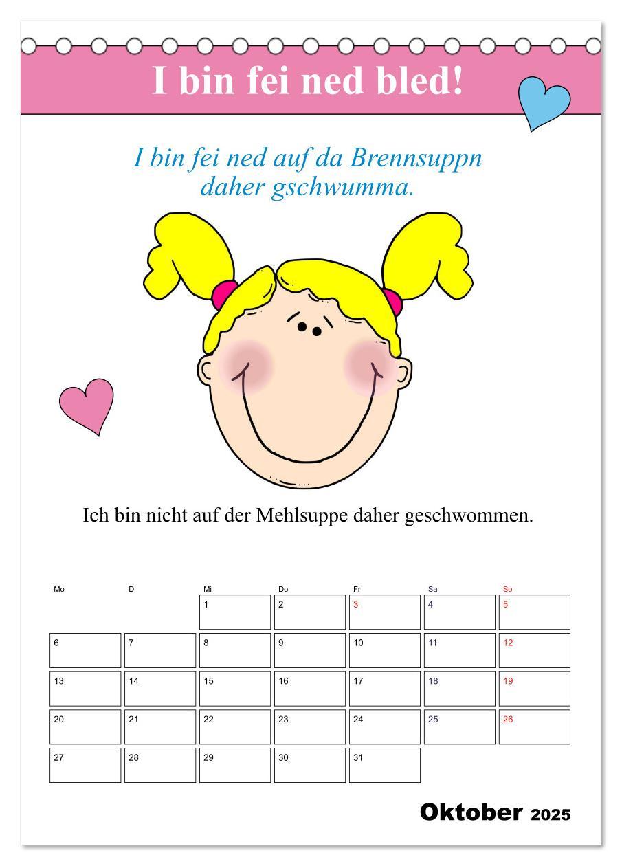 Bild: 9783457038369 | So a Schmarrn! Bairische Mundart (Tischkalender 2025 DIN A5 hoch),...