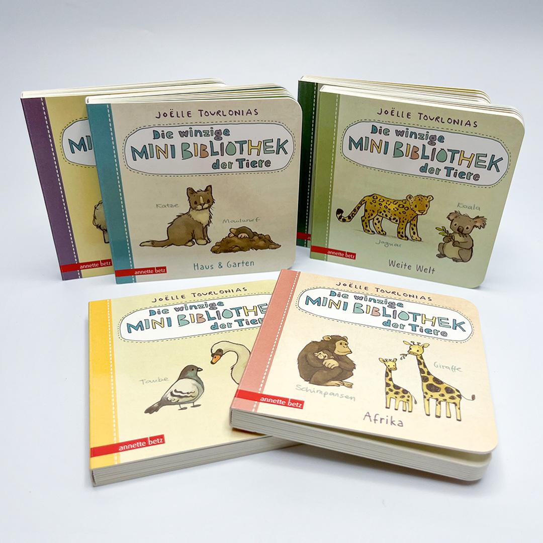 Bild: 9783219120332 | Die winzige Mini-Bibliothek der Tiere: 6 Mini-Pappbilderbücher im...