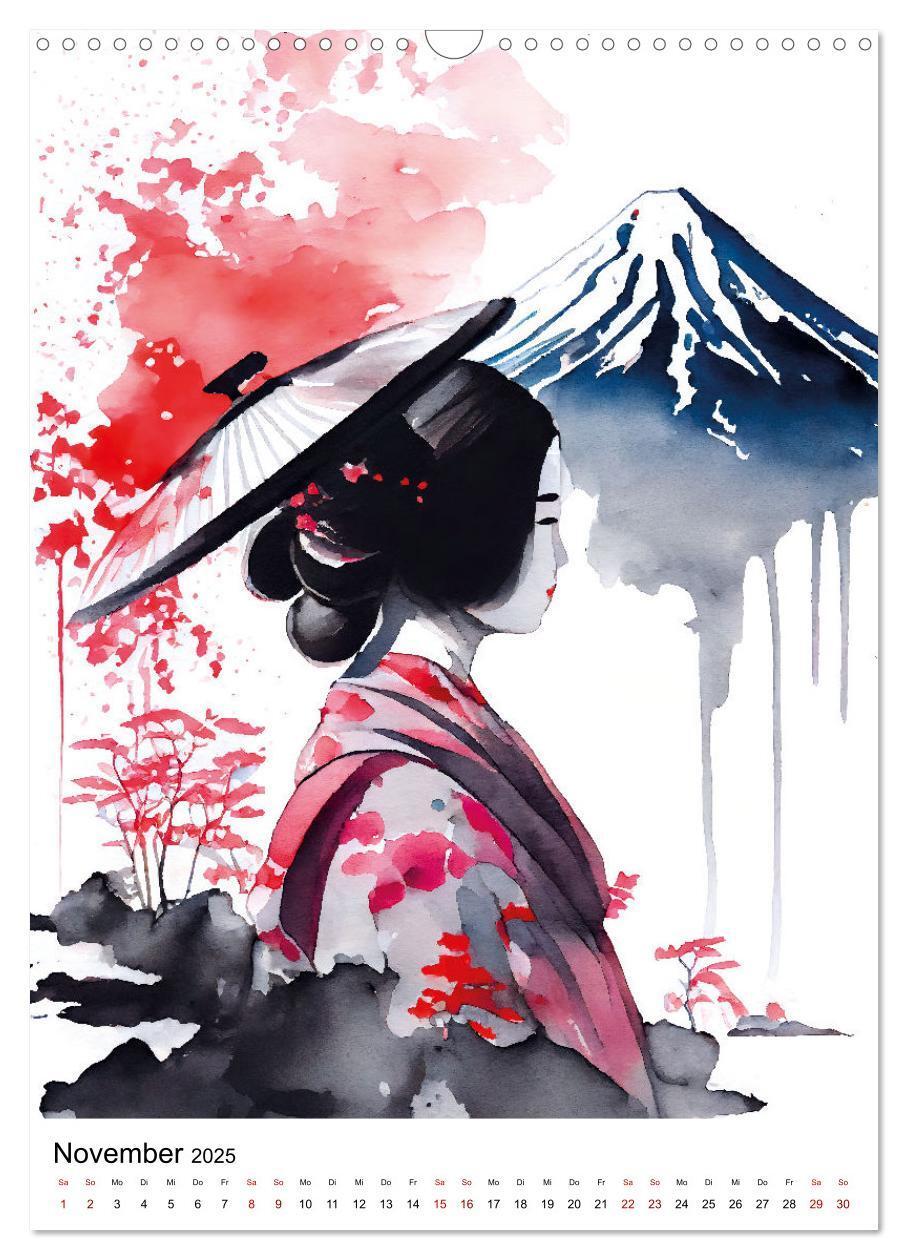 Bild: 9783435885459 | Geisha Aquarelle - Japanische Kulturdamen, Landschaft und Sakura...