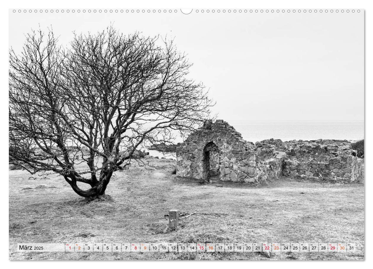 Bild: 9783435349173 | Bornholm black &amp; white (Wandkalender 2025 DIN A2 quer), CALVENDO...