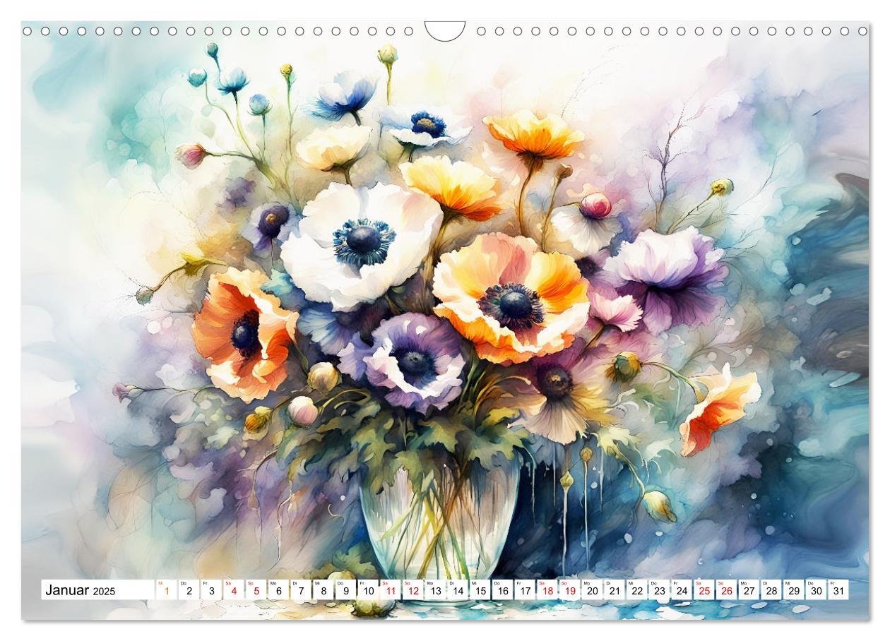 Bild: 9783383811081 | Blumenbuketts (Wandkalender 2025 DIN A3 quer), CALVENDO Monatskalender