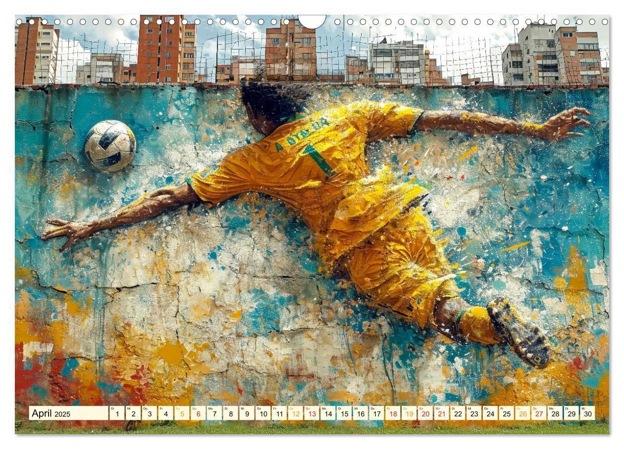 Bild: 9783383801228 | Fußball Graffiti - sportliche Kunst (Wandkalender 2025 DIN A3...