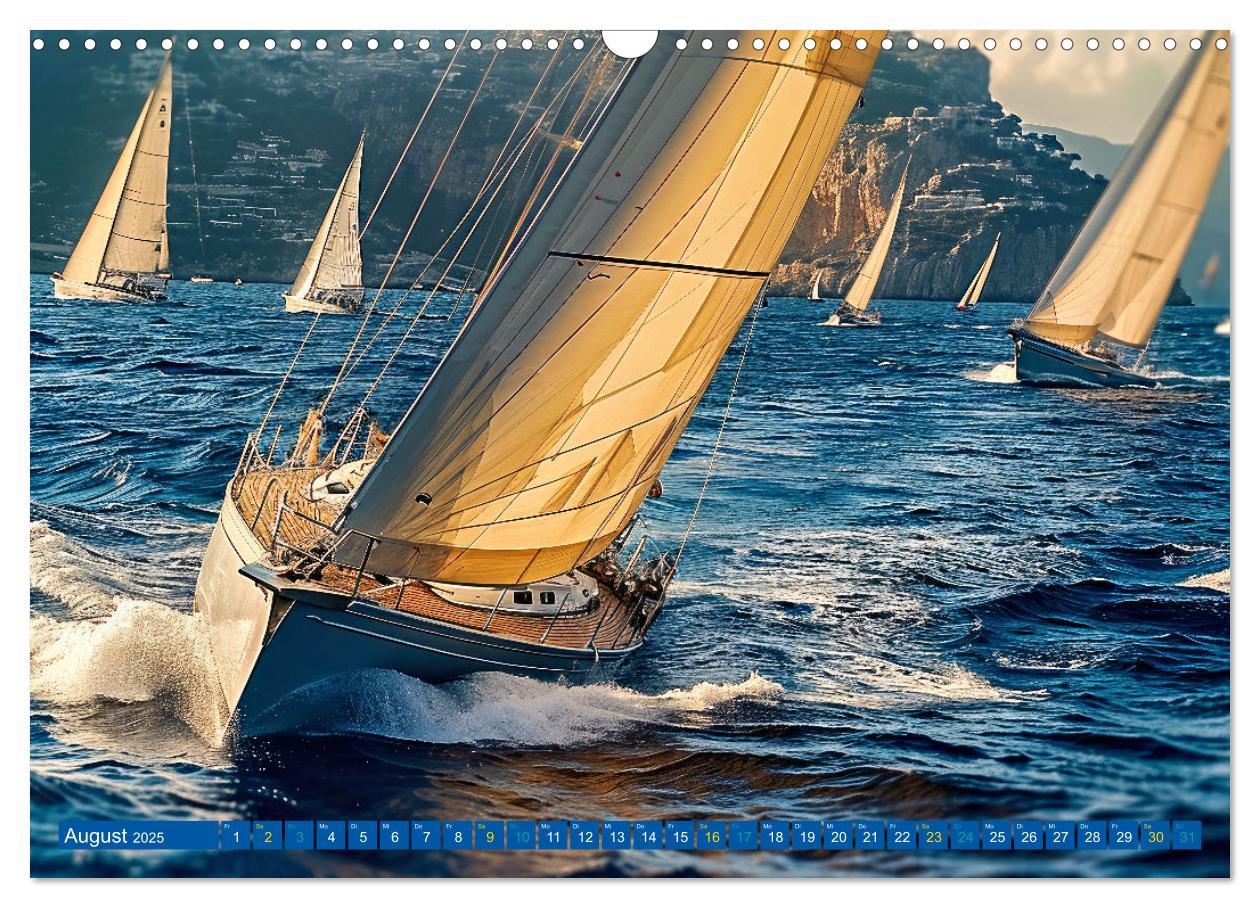 Bild: 9783435697731 | Mit dem Wind um die Welt - segeln (Wandkalender 2025 DIN A3 quer),...