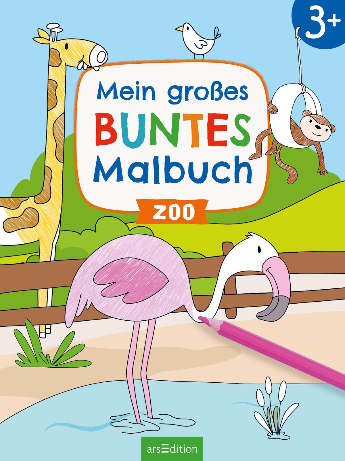 Bild: 9783845855080 | Mein großes buntes Malbuch - Zoo | ab 3 Jahren | Marlit Kraus | 32 S.