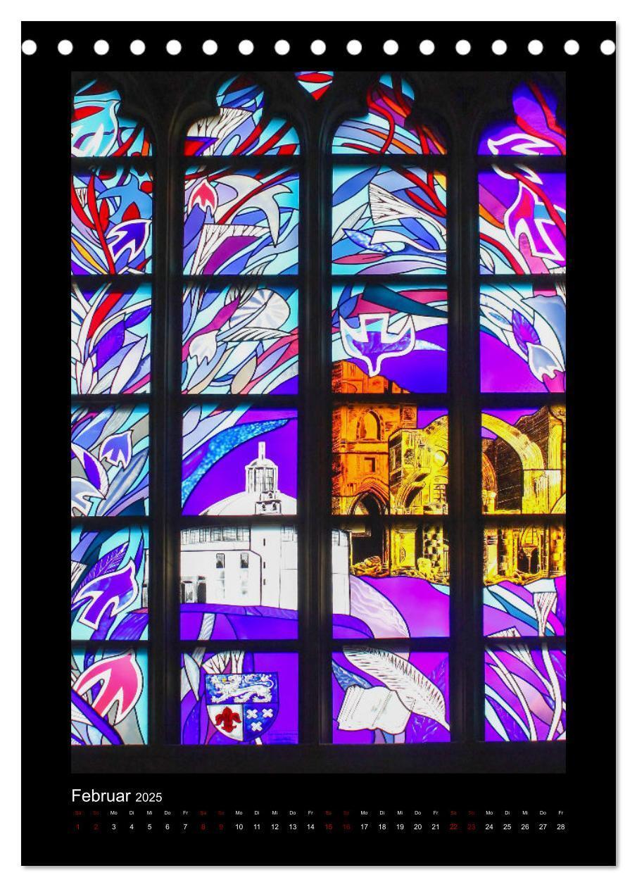 Bild: 9783435912391 | Kirchenfenster - Sakrale Glaskunst (Tischkalender 2025 DIN A5...