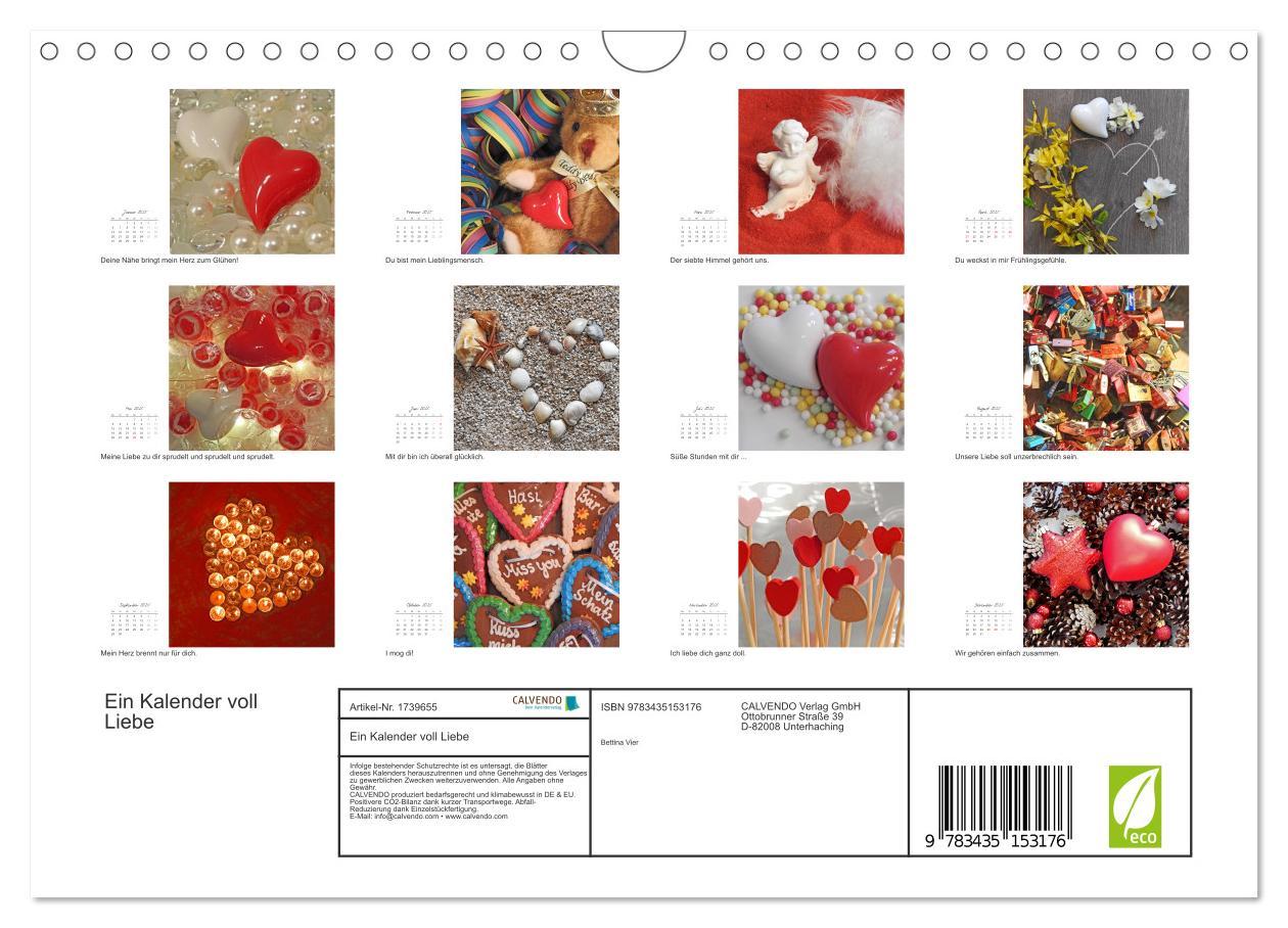 Bild: 9783435153176 | Ein Kalender voll Liebe (Wandkalender 2025 DIN A4 quer), CALVENDO...