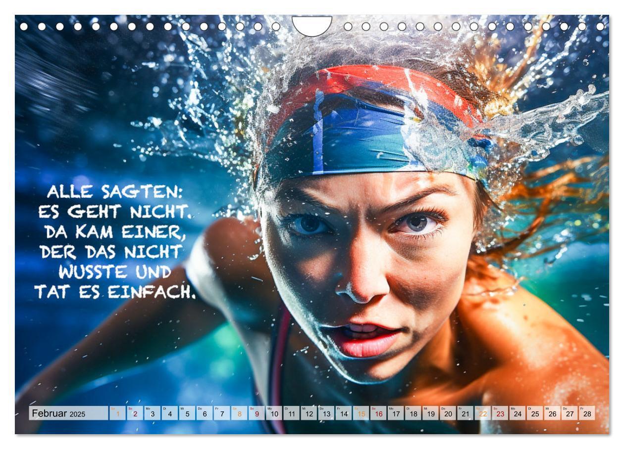 Bild: 9783383849862 | Schwimmen und Motivation (Wandkalender 2025 DIN A4 quer), CALVENDO...