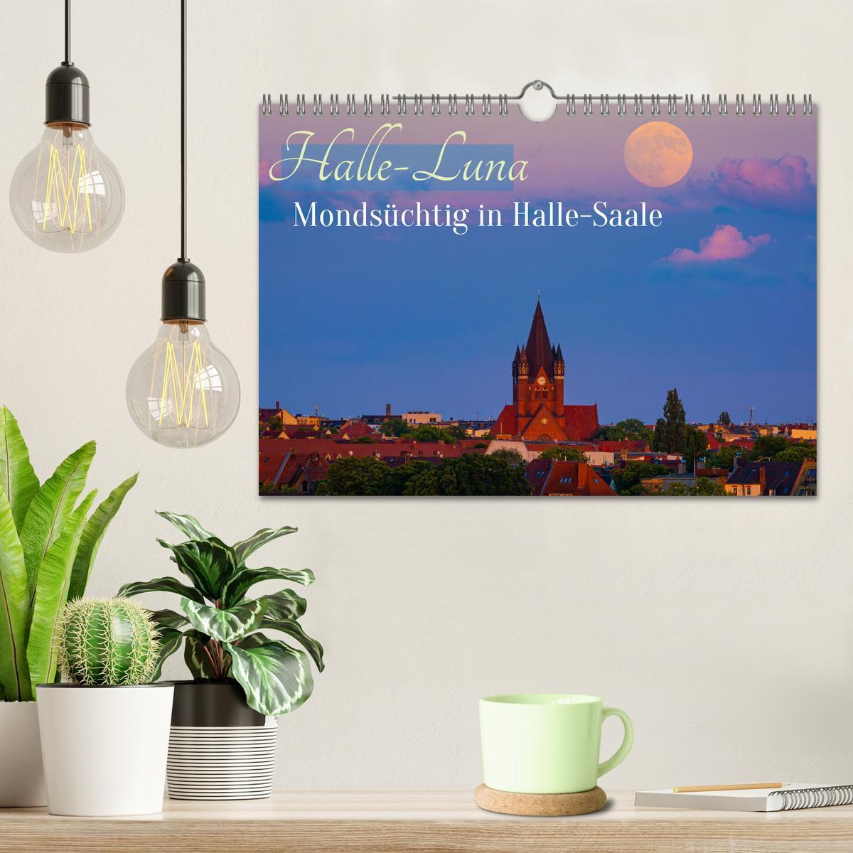 Bild: 9783435215119 | Halle-Luna - Mondsüchtig in Halle-Saale (Wandkalender 2025 DIN A4...