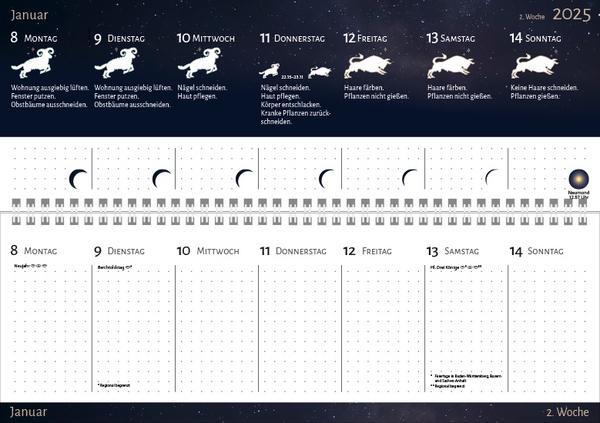 Bild: 9783731882107 | Tischquerkalender Mond 2025 | Verlag Korsch | Kalender | 128 S. | 2025