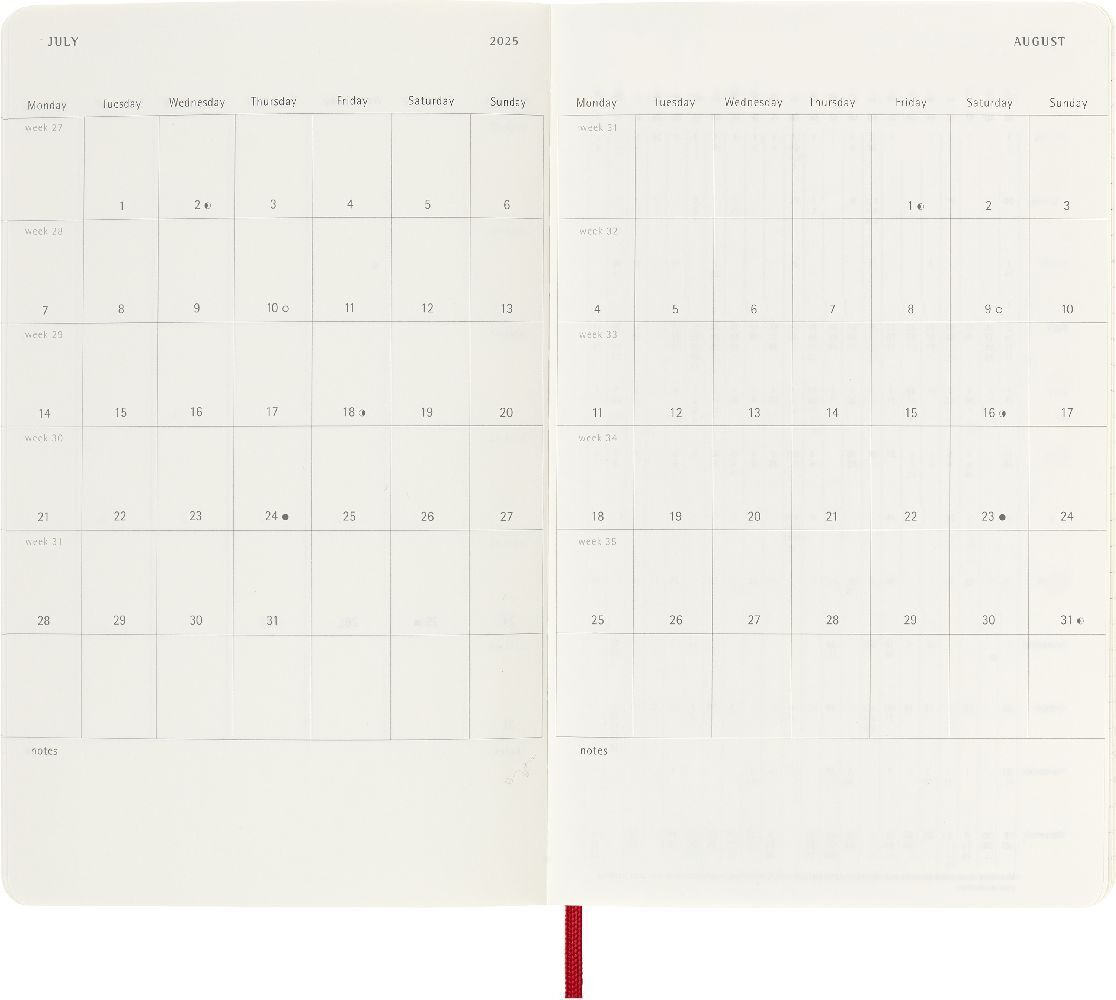 Bild: 8056999270179 | Moleskine 12 Monate Tageskalender 2025, Large/A5 | Buch | 400 S.