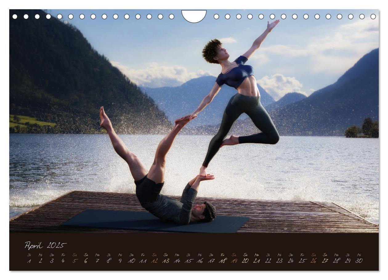 Bild: 9783435242795 | YogaPaare (Wandkalender 2025 DIN A4 quer), CALVENDO Monatskalender