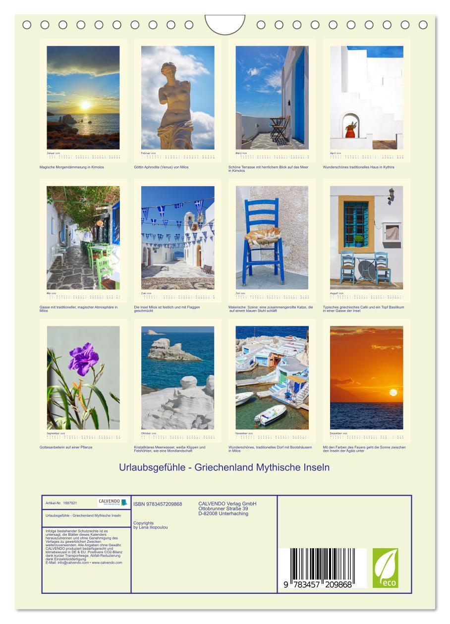 Bild: 9783457209868 | Urlaubsgefühle - Griechenland Mythische Inseln (Wandkalender 2025...