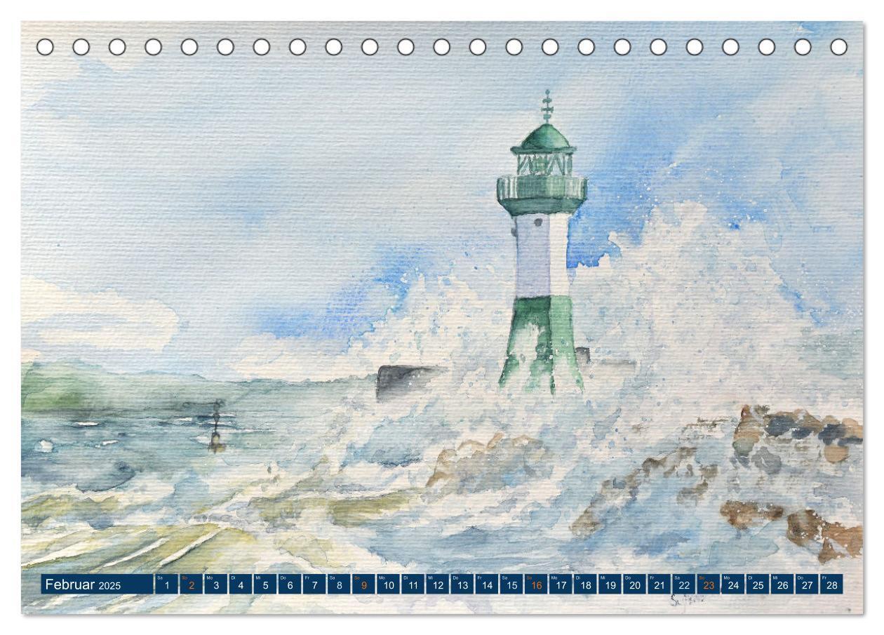 Bild: 9783435074082 | Rügen Impressionen in Aquarell (Tischkalender 2025 DIN A5 quer),...