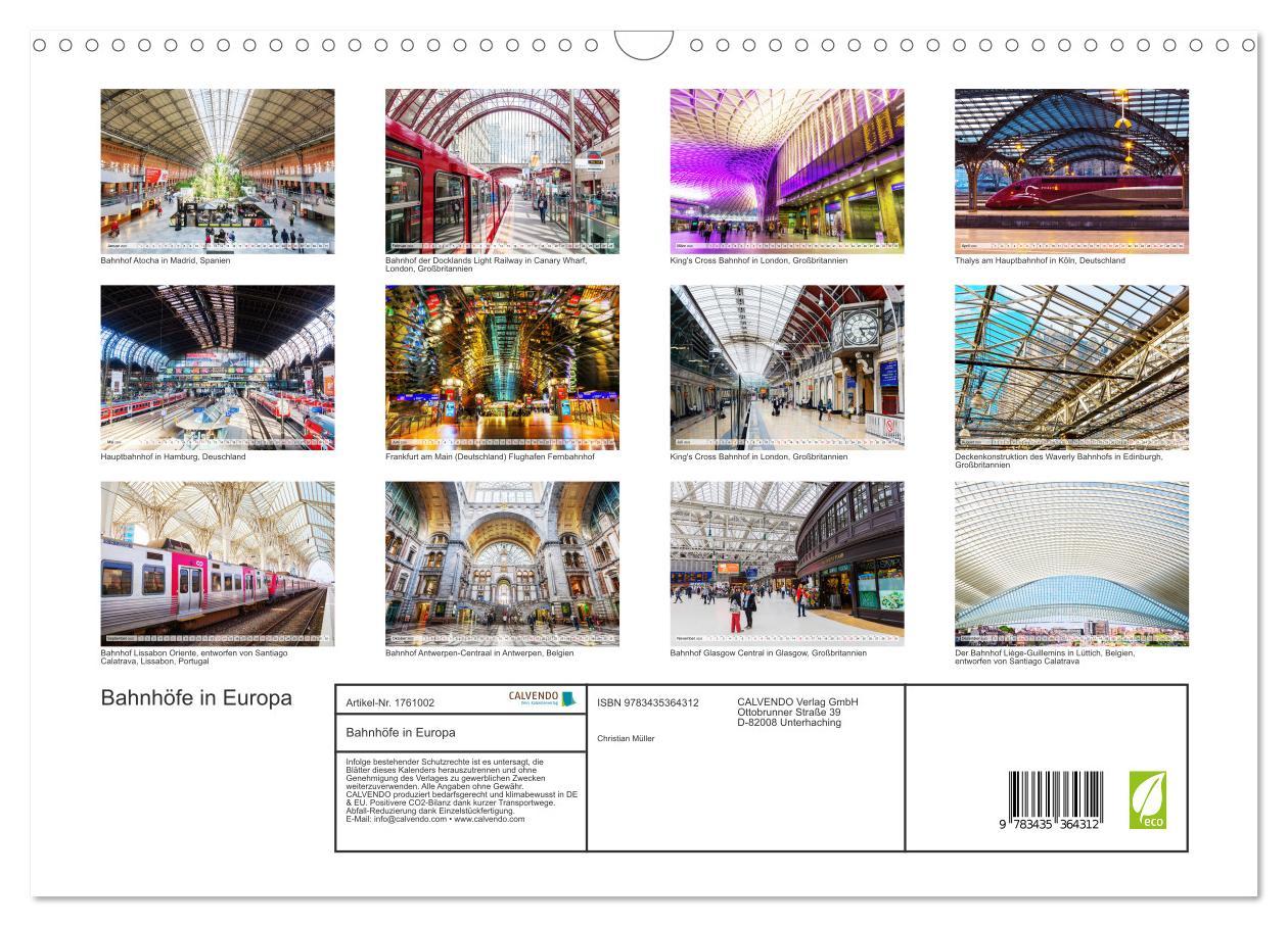 Bild: 9783435364312 | Bahnhöfe in Europa (Wandkalender 2025 DIN A3 quer), CALVENDO...