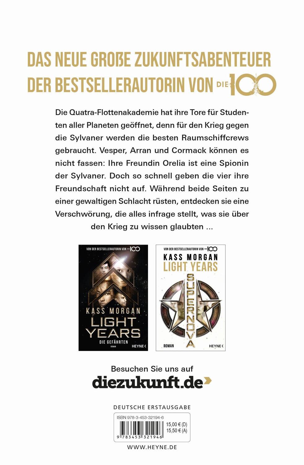 Bild: 9783453321946 | Light Years - Supernova | Roman | Kass Morgan | Taschenbuch | Deutsch