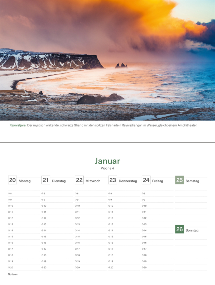 Bild: 9783965913752 | Island - KUNTH Tischkalender 2025 | Kalender | 54 S. | Deutsch | 2025