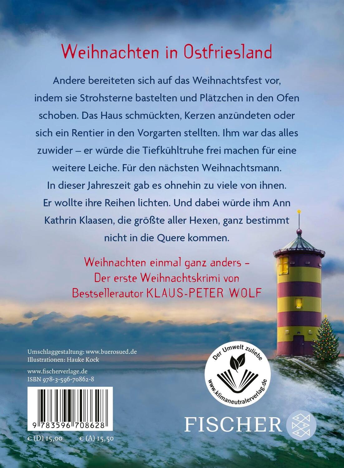 Rückseite: 9783596708628 | Der Weihnachtsmannkiller. Ein Winter-Krimi aus Ostfriesland | Wolf