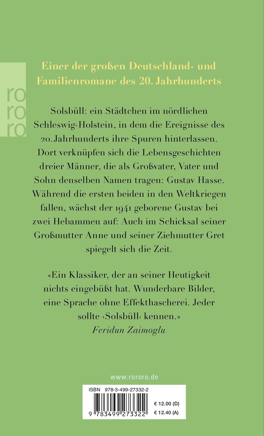 Rückseite: 9783499273322 | Solsbüll | Mit einem Nachwort von Kristof Wachinger | Jochen Missfeldt