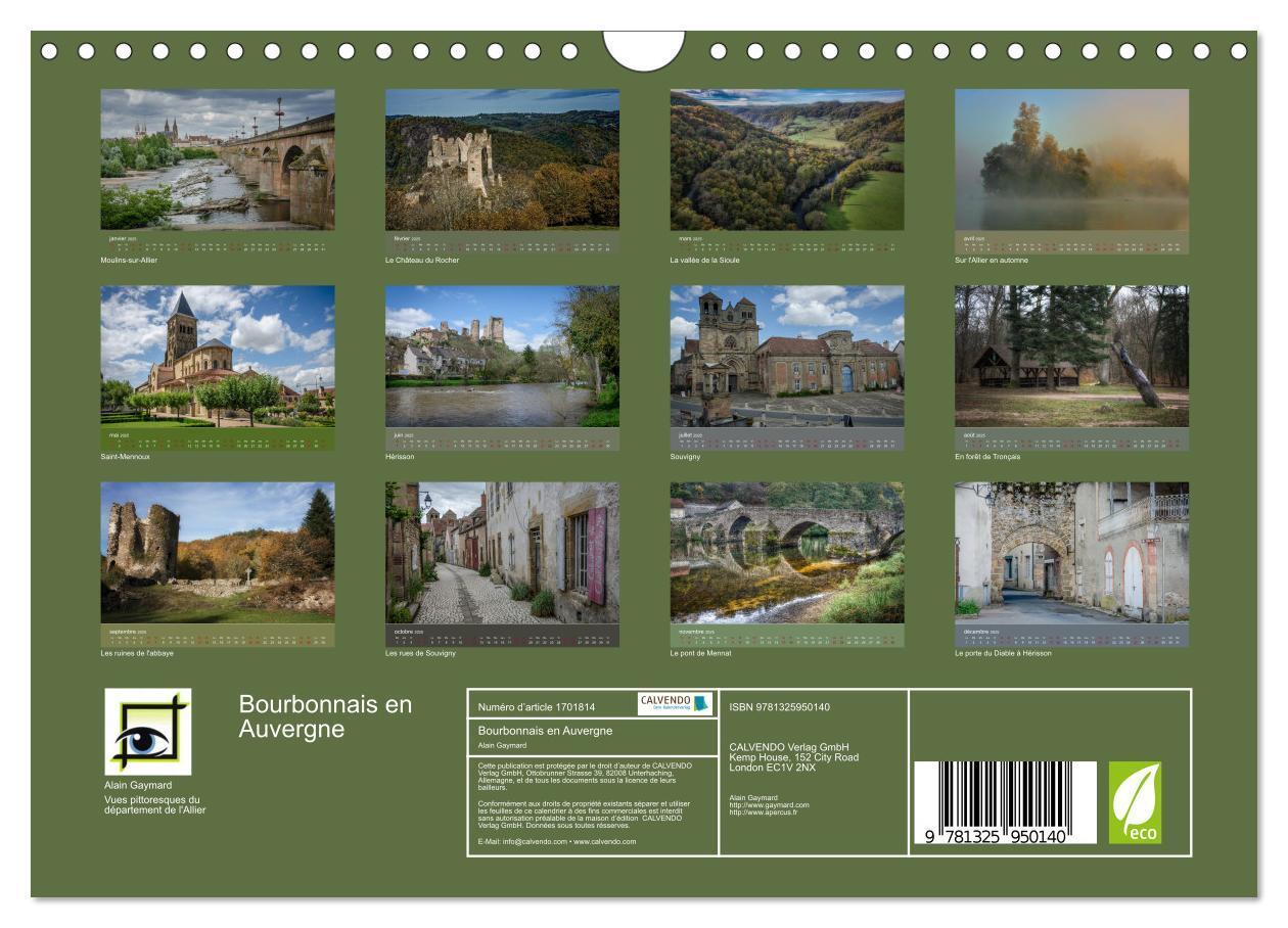 Bild: 9781325950140 | Bourbonnais en Auvergne (Calendrier mural 2025 DIN A4 vertical),...