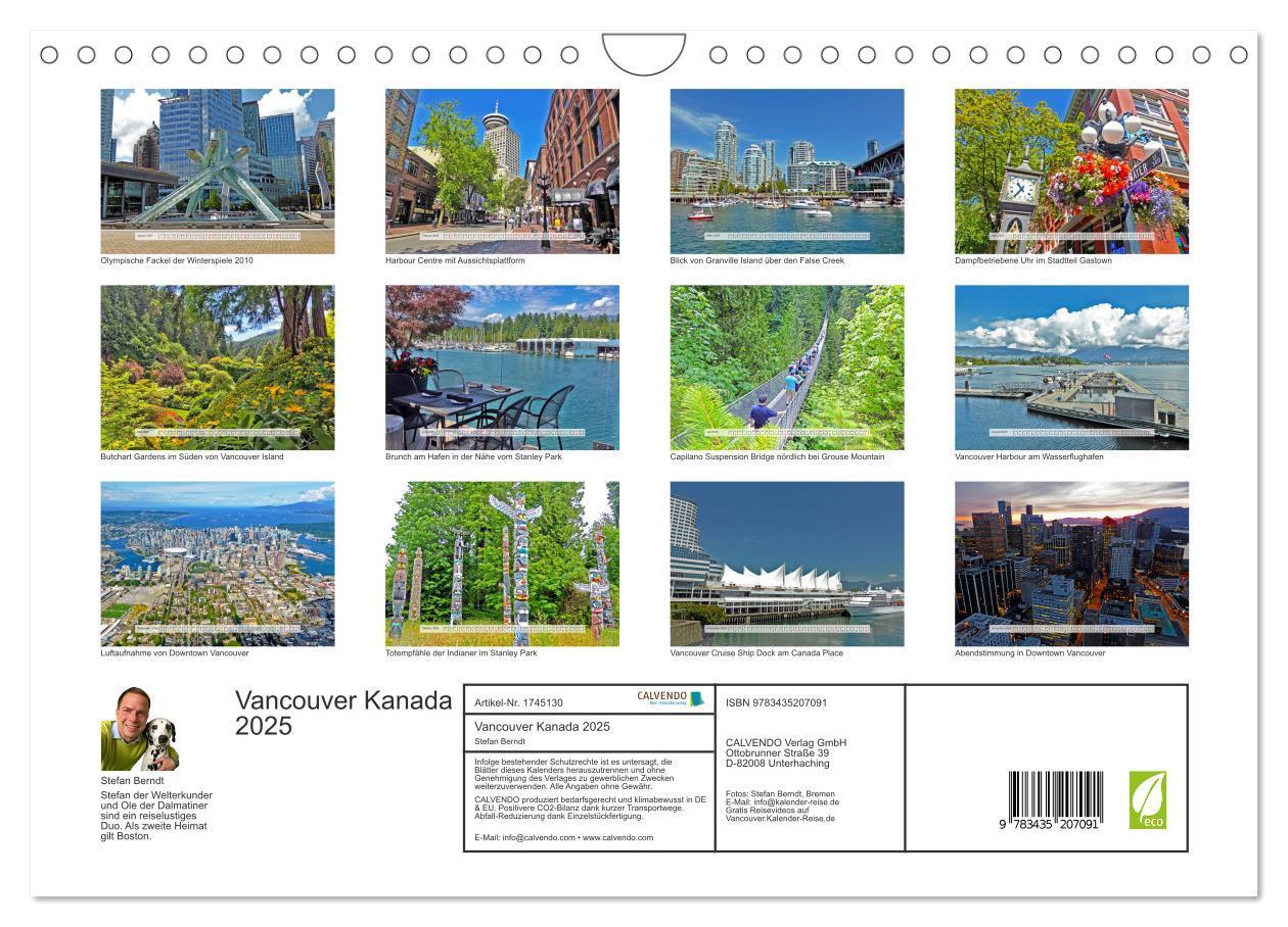 Bild: 9783435207091 | Vancouver Kanada 2025 (Wandkalender 2025 DIN A4 quer), CALVENDO...