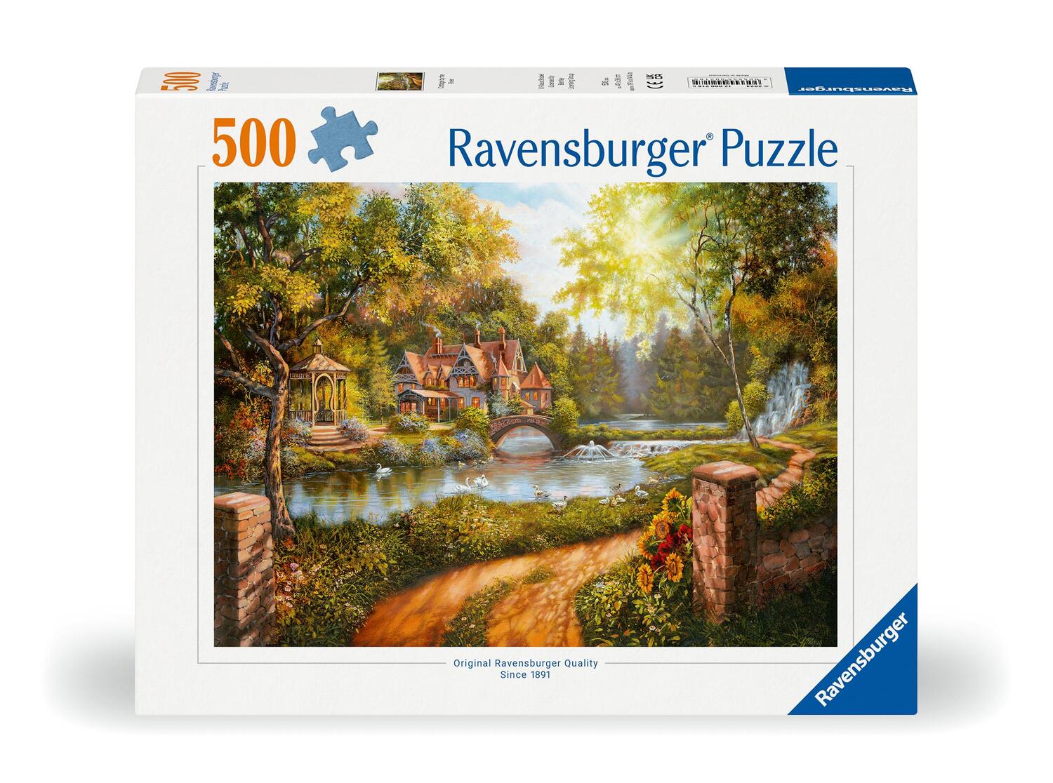 Cover: 4005555002185 | Ravensburger Puzzle 12000218 - Cottage am Fluß - 500 Teile Puzzle...