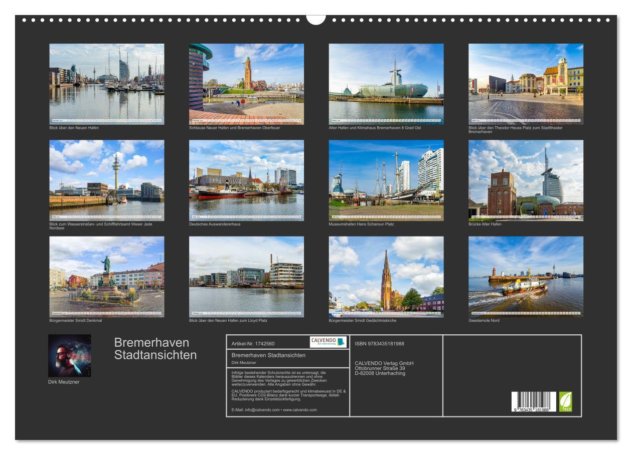 Bild: 9783435181988 | Bremerhaven Stadtansichten (Wandkalender 2025 DIN A2 quer),...