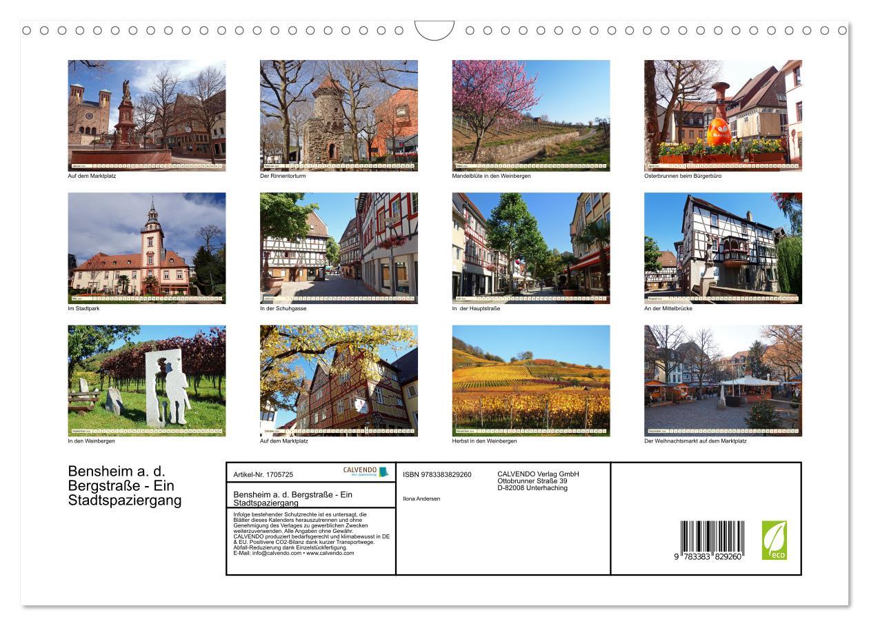 Bild: 9783383829260 | Bensheim a. d. Bergstraße - Ein Stadtspaziergang (Wandkalender 2025...