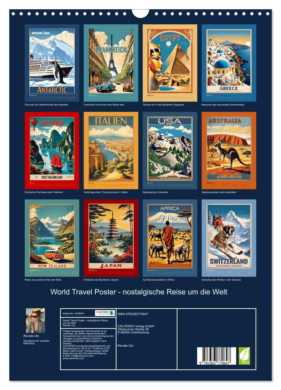 Bild: 9783383770647 | World Travel Poster - nostalgische Reise um die Welt (Wandkalender...