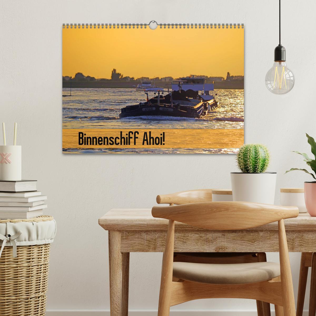 Bild: 9783435738090 | Binnenschiff Ahoi! (Wandkalender 2025 DIN A3 quer), CALVENDO...