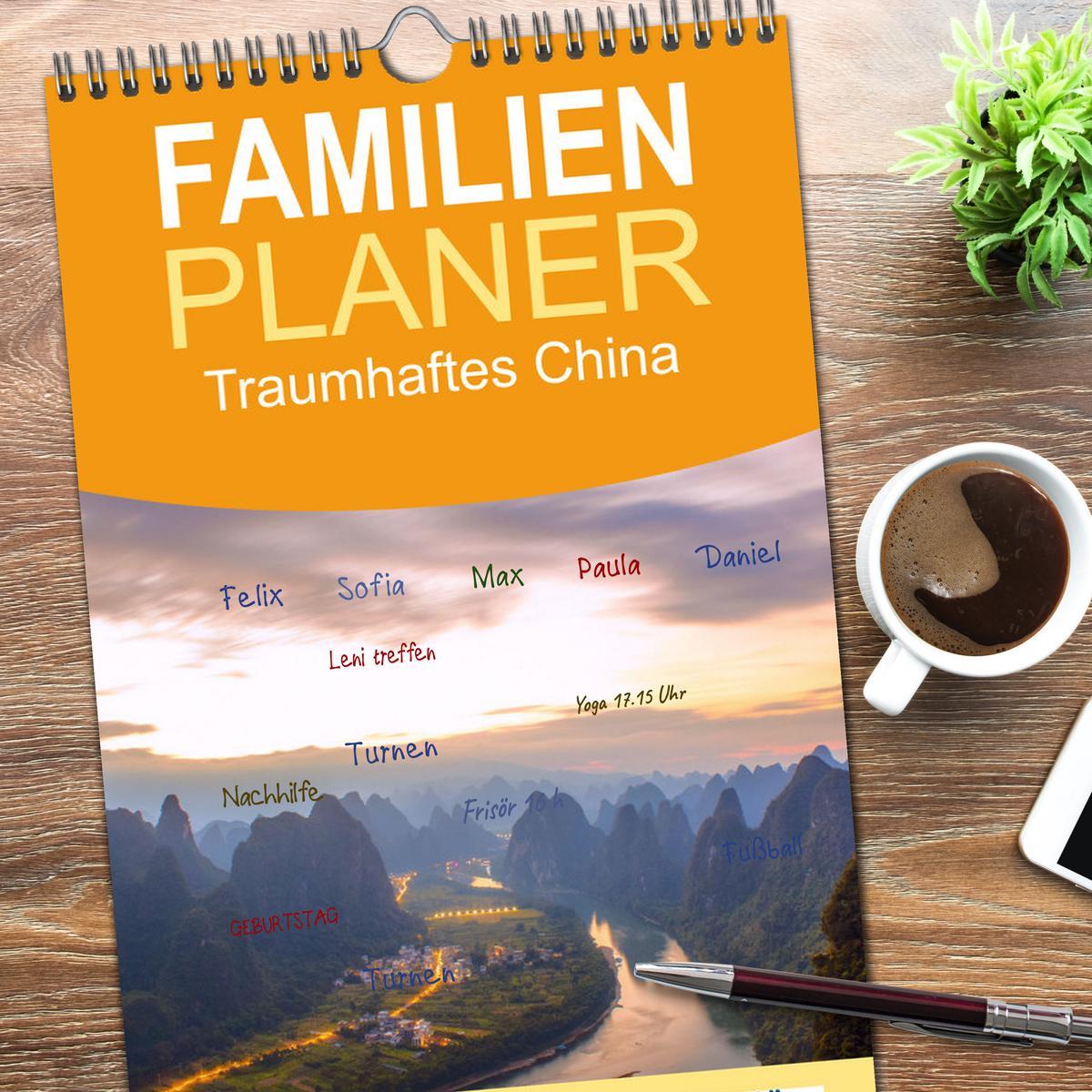 Bild: 9783457134962 | Familienplaner 2025 - Traumhaftes China mit 5 Spalten...