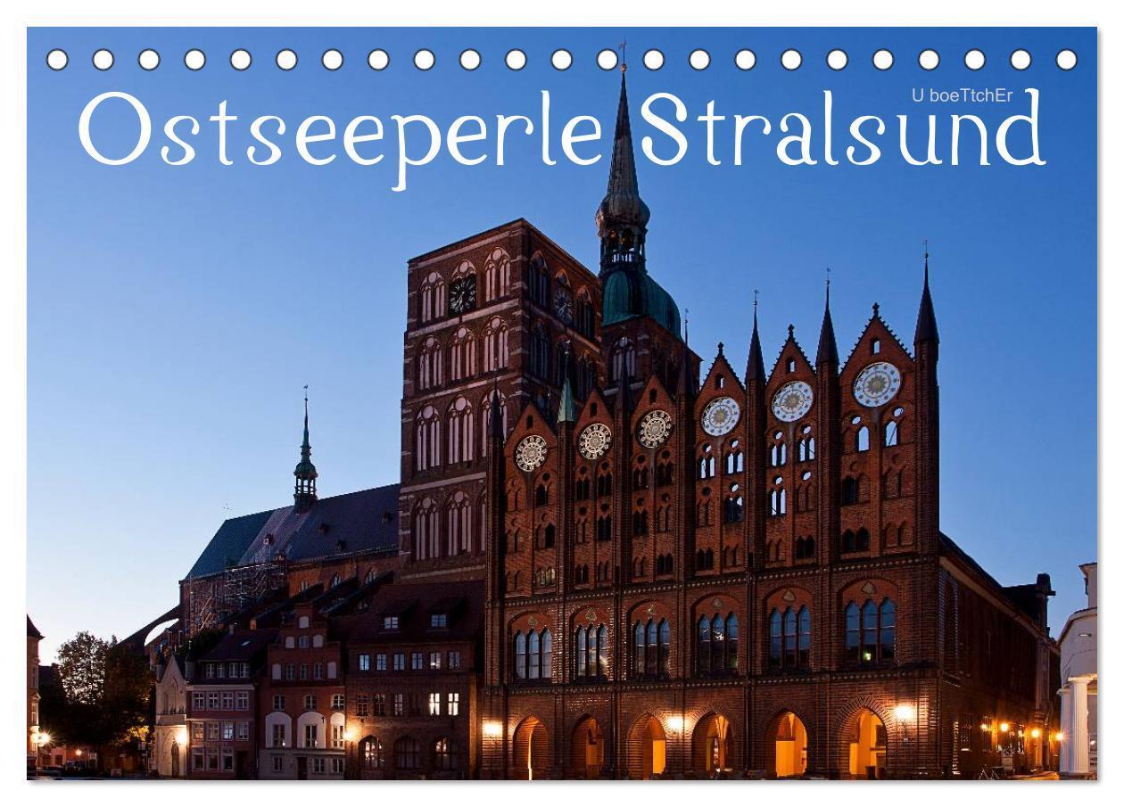 Cover: 9783435548545 | Ostseeperle Stralsund (Tischkalender 2025 DIN A5 quer), CALVENDO...