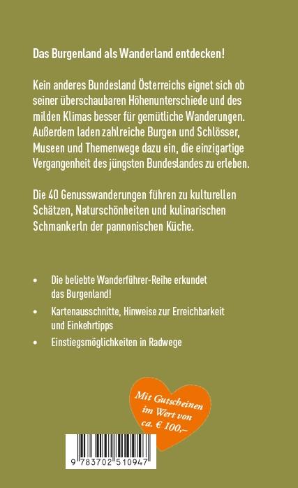 Rückseite: 9783702510947 | Gehmütliches Burgenland | Alois Pötz (u. a.) | Taschenbuch | 256 S.