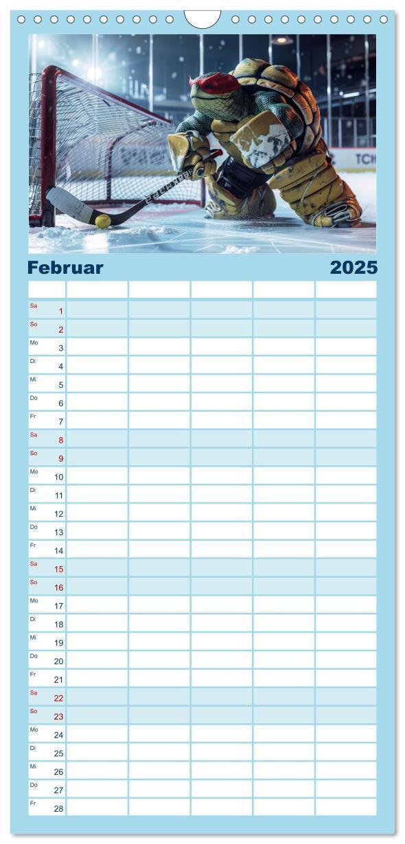 Bild: 9783457196298 | Familienplaner 2025 - Der tierisch lustige Eishockey Kalender mit 5...