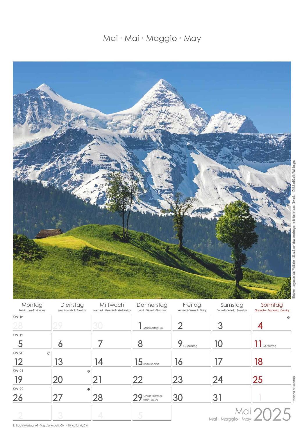 Bild: 4251732343217 | Schweiz 2025 - Bild-Kalender 23,7x34 cm - Switzerland -...