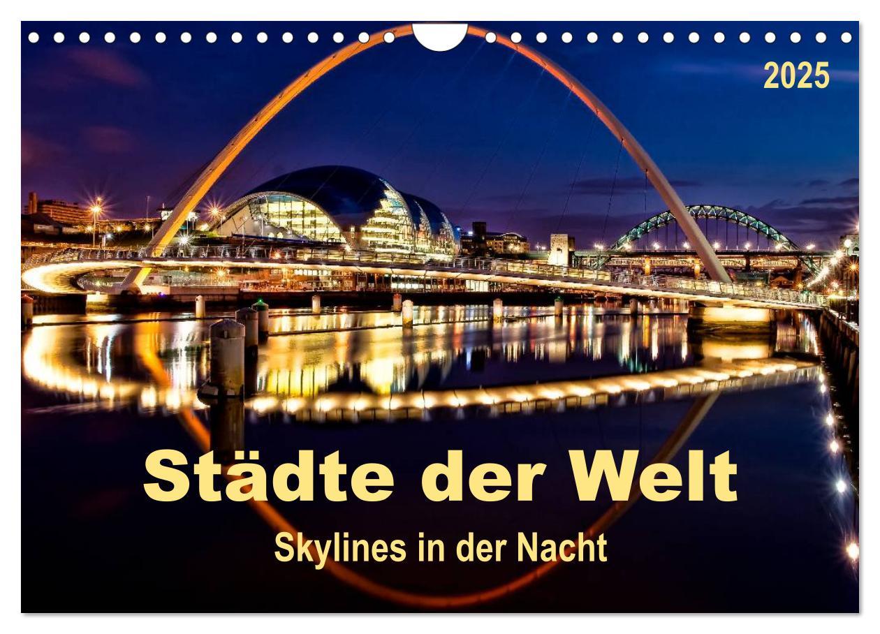 Cover: 9783435586370 | Städte der Welt - Skylines in der Nacht (Wandkalender 2025 DIN A4...