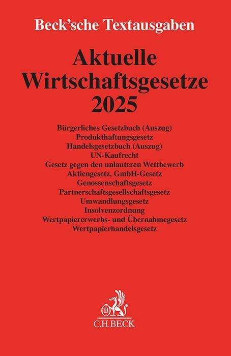 Cover: 9783406820946 | Aktuelle Wirtschaftsgesetze 2025 | Taschenbuch | VIII | Deutsch | 2024