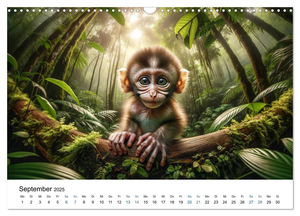 Bild: 9783383766596 | Baby-Tiere (Wandkalender 2025 DIN A3 quer), CALVENDO Monatskalender